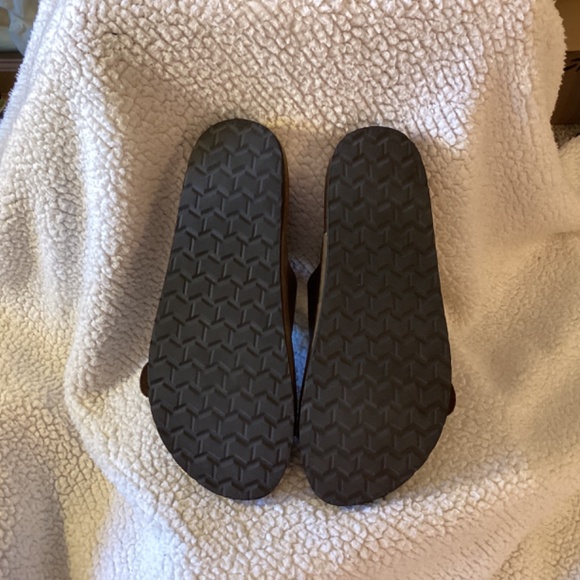 Sonoma Artwork Womens Size 7 Sandals Brown Leather Birkenstock Style - Picture 5 of 5